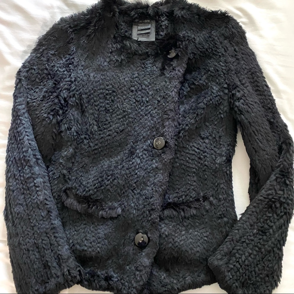 Joseph Black Fox Fur jacket Small